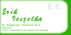 erik veszelka business card